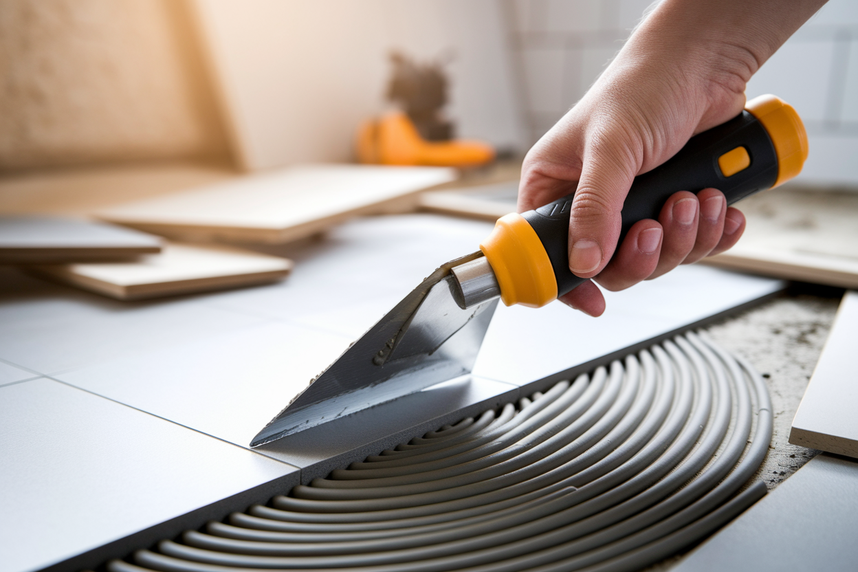 main-truelle-adhesif-carrelage